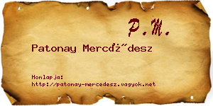 Patonay Mercédesz névjegykártya